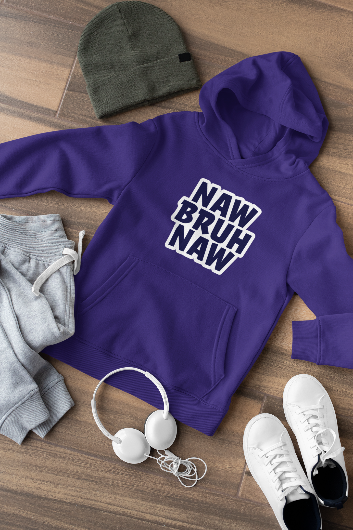 Naw Bruh Naw Youth Hoodie